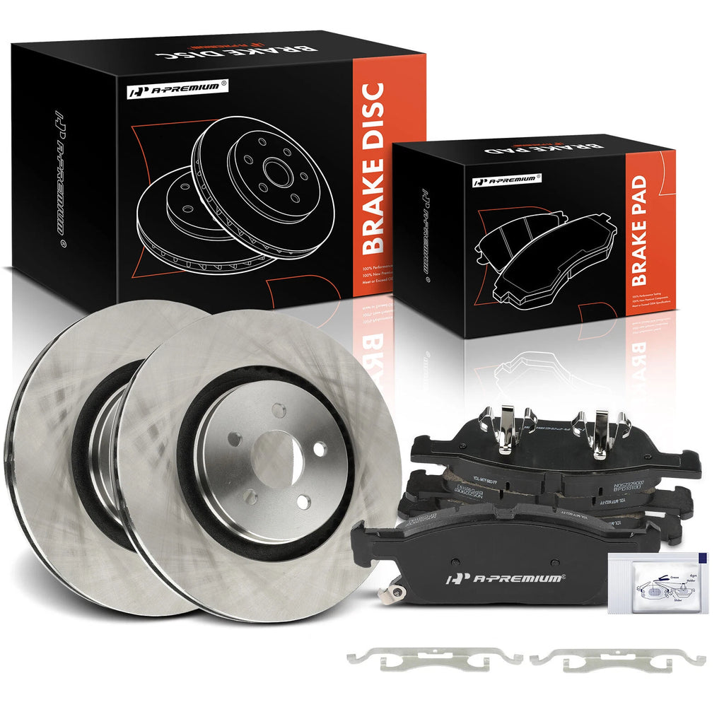 Front Disc Brake Rotors & Ceramic Pads for Ford Edge (2015–2021)