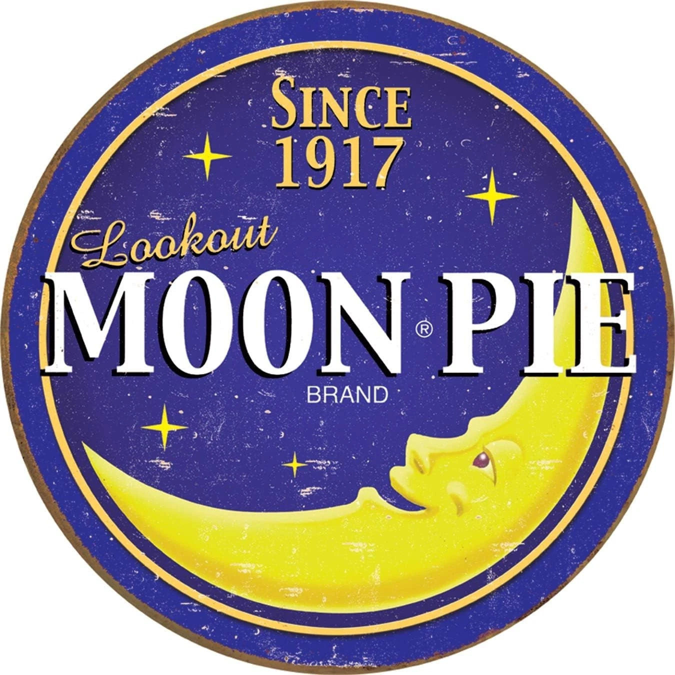 Tin Signs Moon Pie Round Logo Reproduced #1802