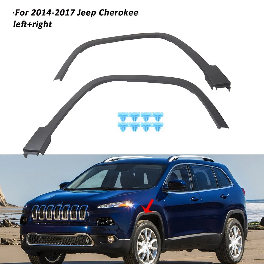 2Pcs Fender Flares for Jeep Cherokee (2014–2017) Front Left & Right