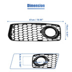 Pair Front Fog Light Mesh Grill Cover for Audi A5 S-Line (2008–2012)