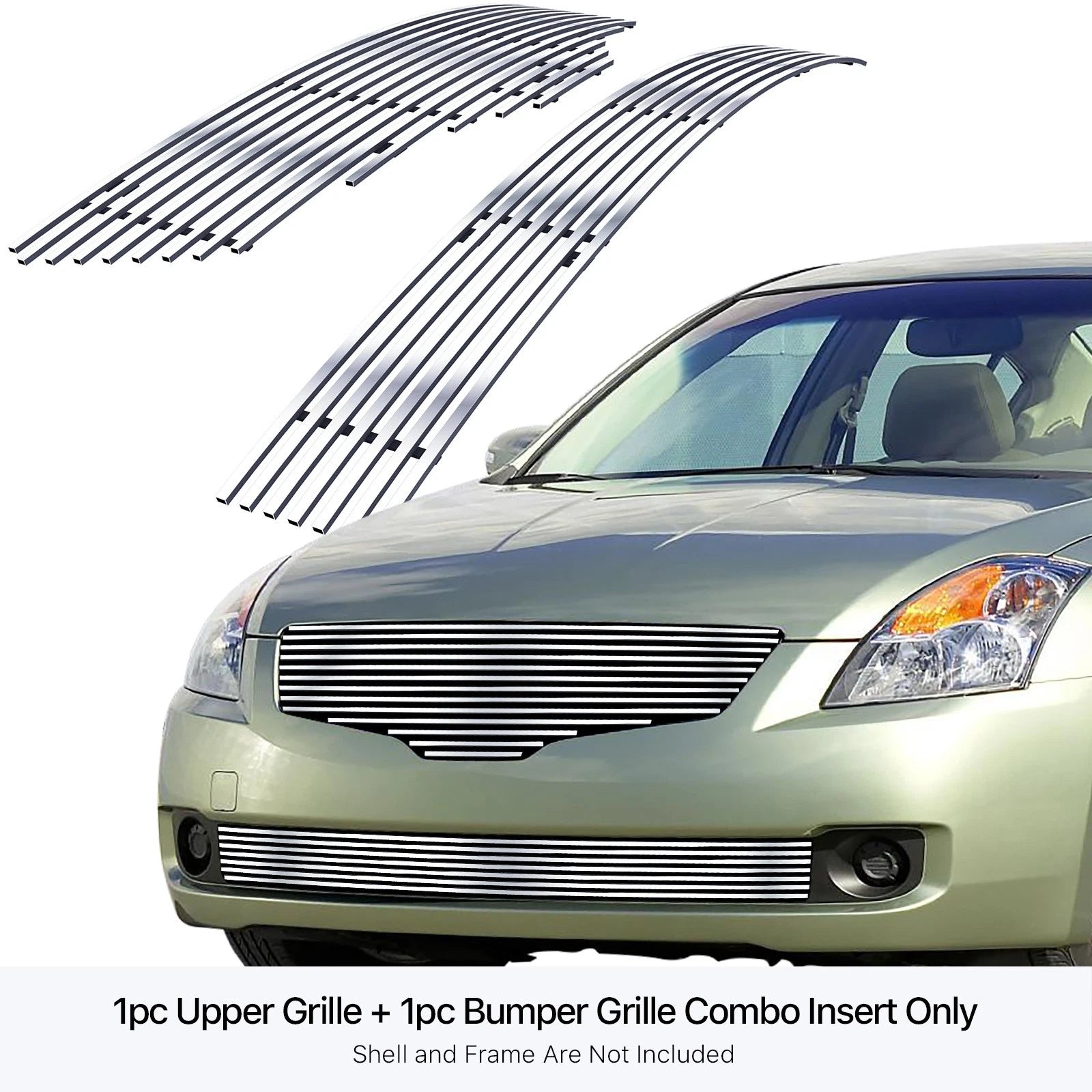 Stainless Chrome Billet Grille Insert for Nissan Altima Sedan (2007-2009)