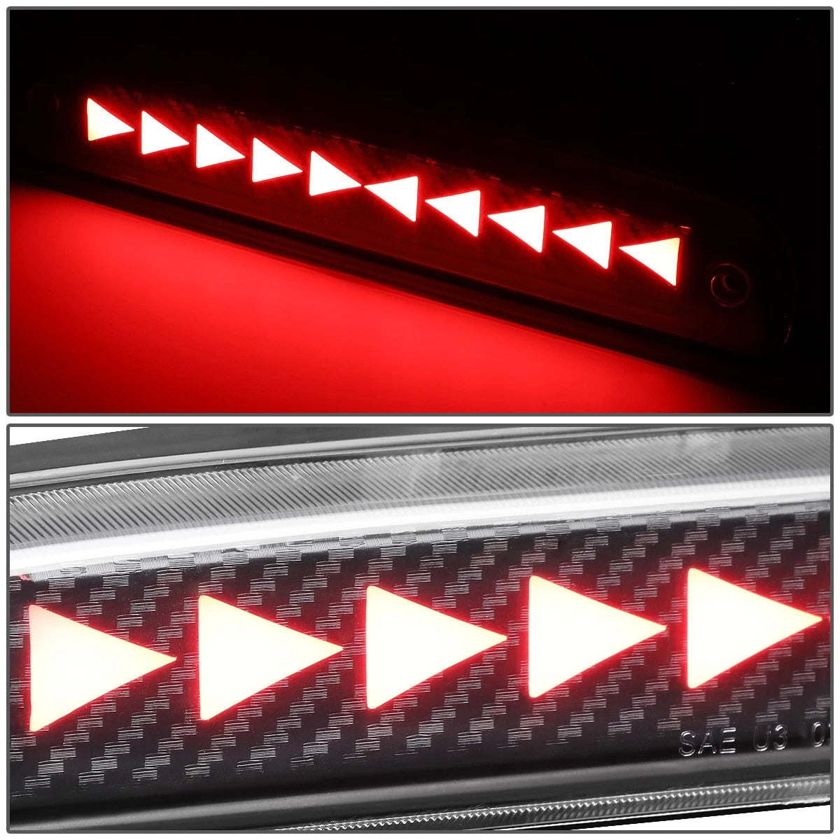 Chasing Triangle LED Third Brake Light for Ford Super Duty (1993–2016)