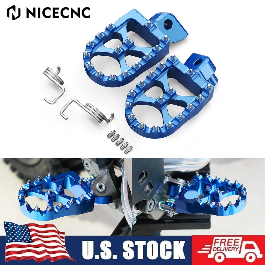 Wide Footrest Foot Pegs for Yamaha YZ 65 85 125 250 250F 450F (2018–2023)