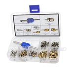 R134a AC Valve Core Kit 40 Pieces with Tool for Car Truck Motorcycle (N/A)