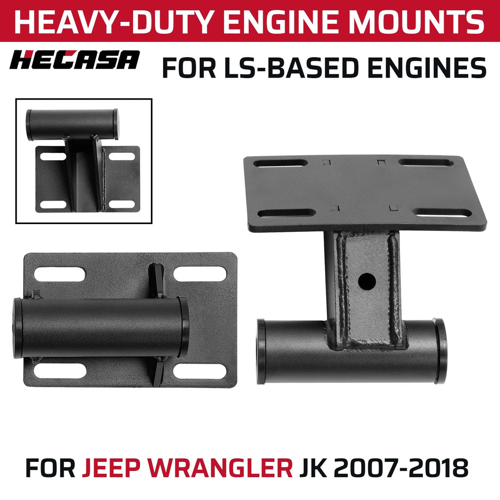 Engine Swap Motor Mount Kit for Jeep Wrangler JK (2007–2018) LS1 LS2 LS3 GEN 3/4
