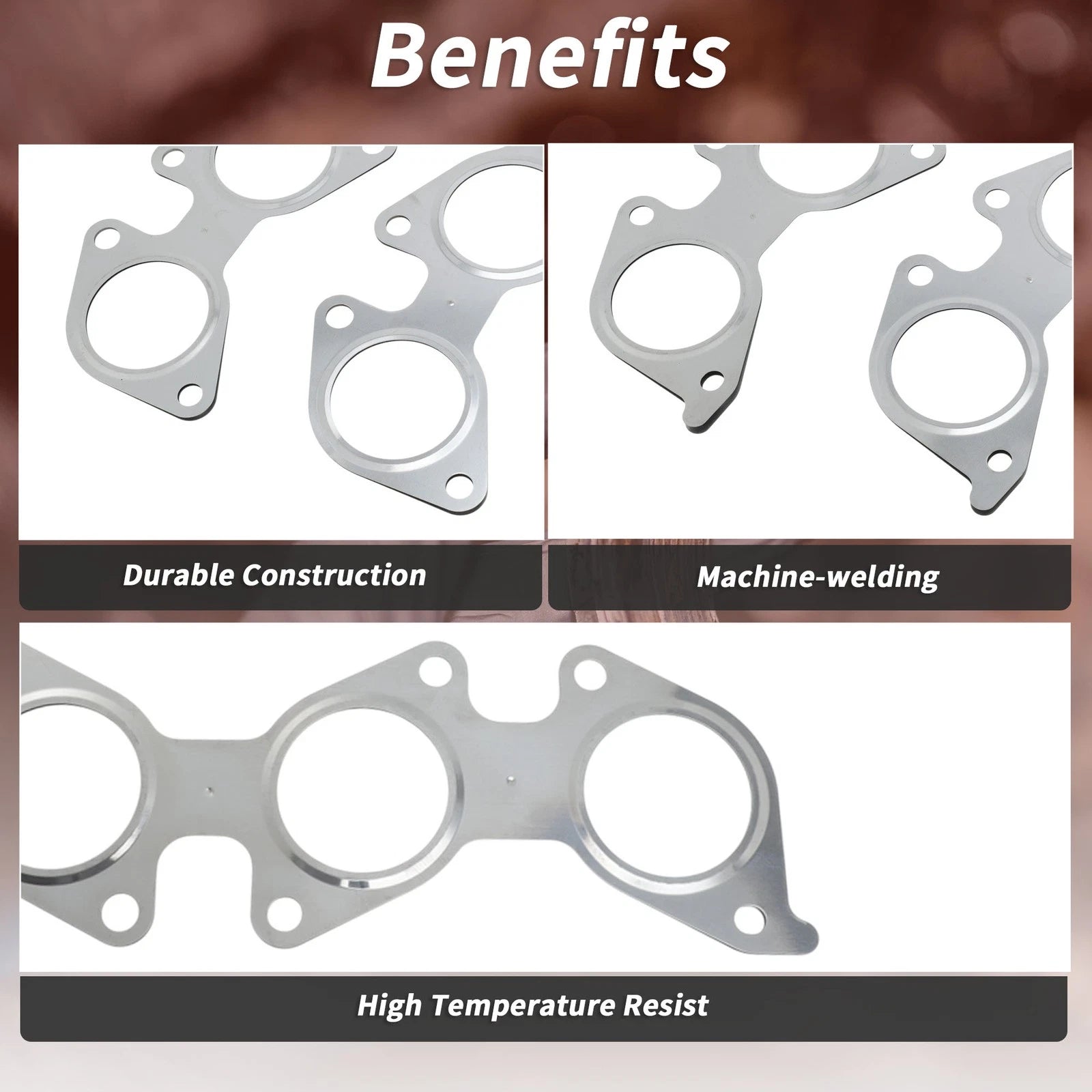 2X Exhaust Manifold Header Gasket for Toyota Tacoma (2006–2014) No.1717331010