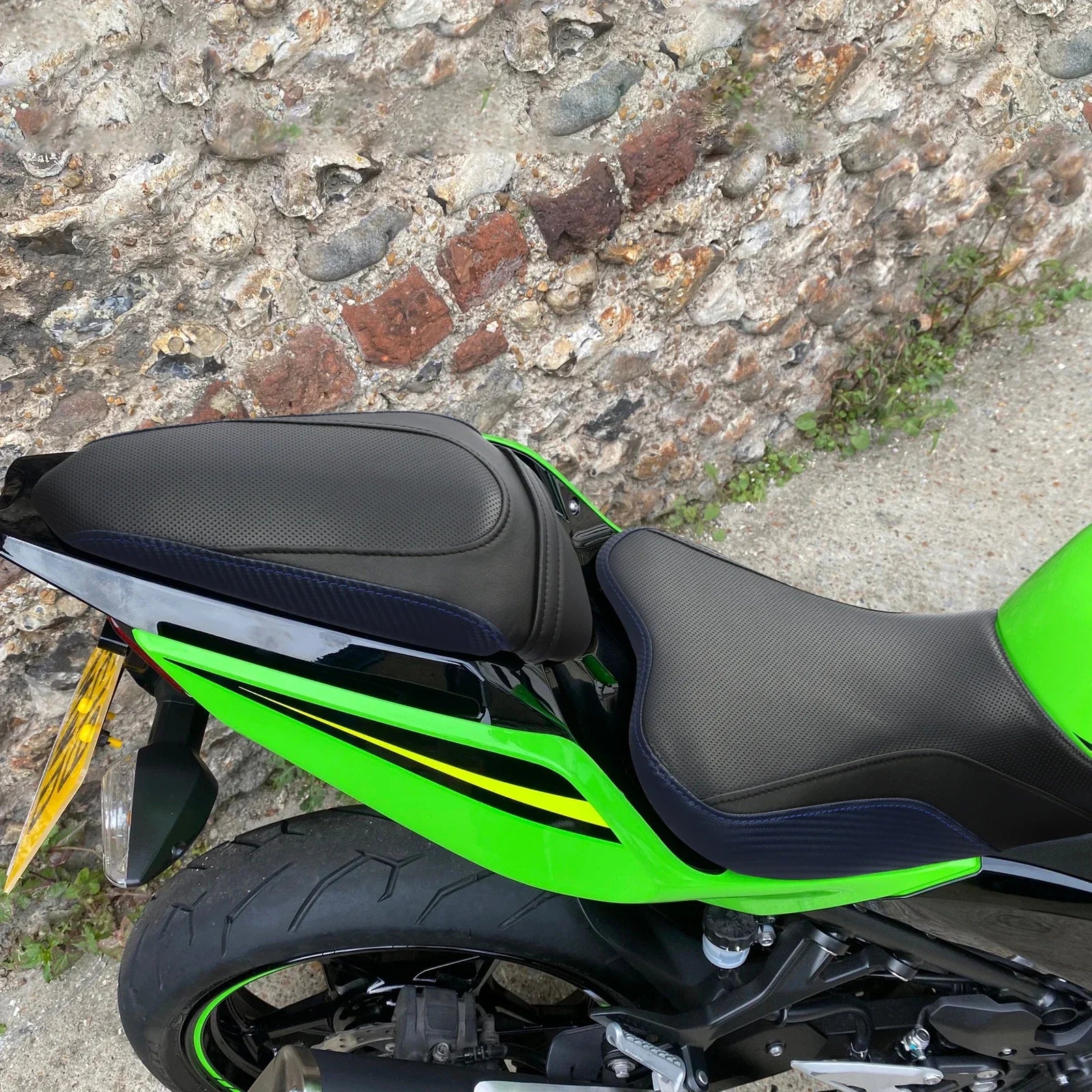 Black Driver & Passenger Seat for Kawasaki Ninja 400 (2018-2023)