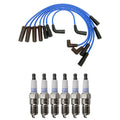 NGK Wire Set & Denso 6 Double Platinum Spark Plugs for Sierra 1500 (1999–2006)