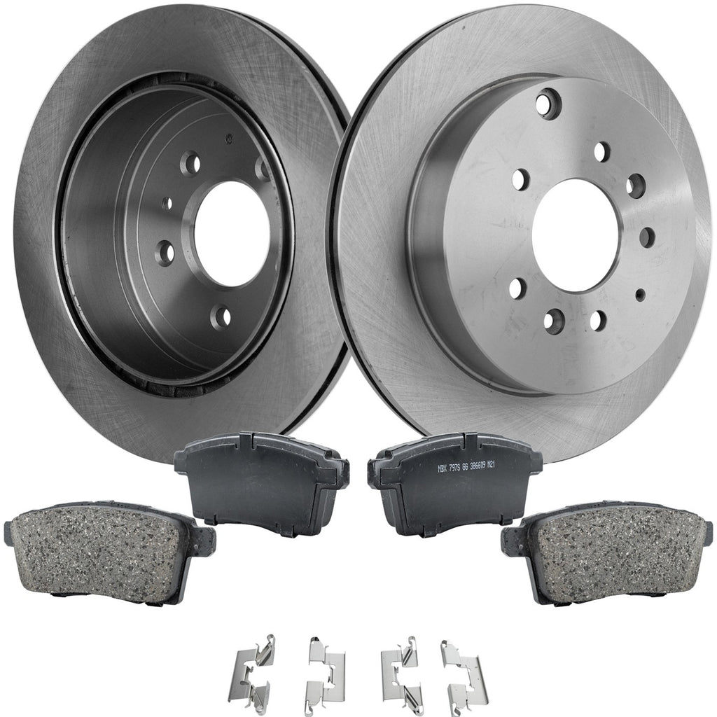 Rear Brake Disc Rotors and Pads Kit for Mazda CX-7 (2007–2012)