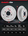 Rear Brake Rotors Ceramic Pad Kit for Hyundai Accent Kia Rio (2012–2017)