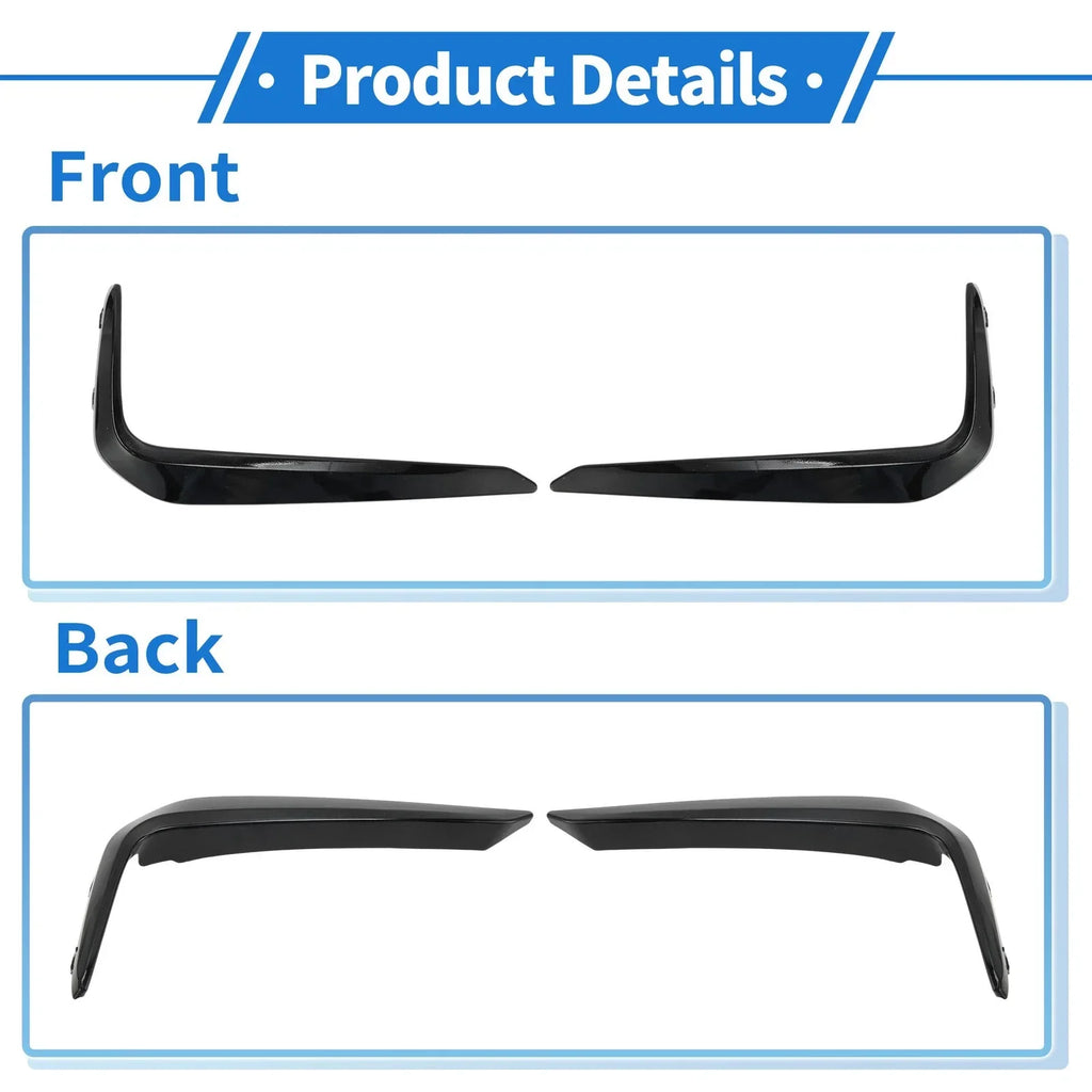 Front Left/Right Bumper Fog Light Covers for BMW 5-Series