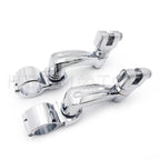 Chrome Foot Peg Mounts for Harley (1.25" Engine Guard)