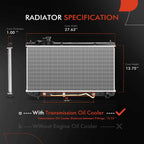 Radiator with Transmission Oil Cooler for Toyota RAV4 (1998–2000)