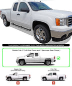 5-Inch Polished Side Bars for Chevy Silverado GMC Sierra (1999-2013)