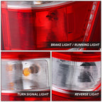 Chrome Red Right Side Tail Light Assembly for Ford F-150 (2021–2023)