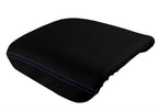 Console Lid Armrest Cover for Honda Pilot (2003–2008) Carbon Fiber Blue Stitch