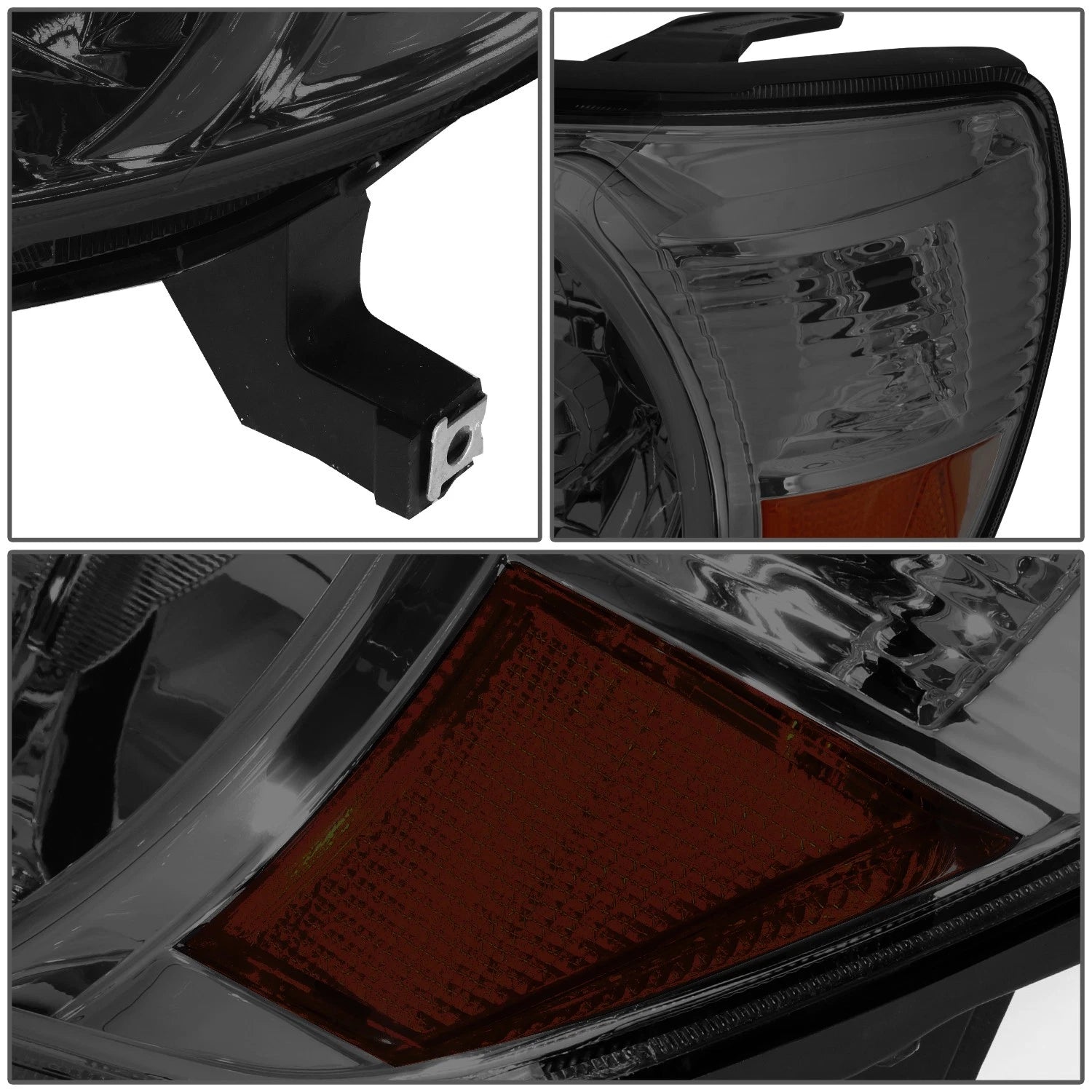 Smoked Housing Amber Side Headlight Set for Toyota Tacoma (2005–2011)