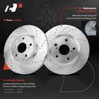 Front Drilled Brake Rotor, Pad & Caliper for Toyota Camry & Lexus (2007–2011)