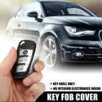 Key Fob Cover for Audi A1 A3 Q3 Q7 (745065578049) Silver Tone