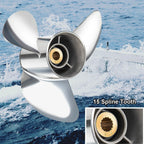 Stainless Steel Boat Propeller for Yamaha 150-300HP (15 Spline, RH)