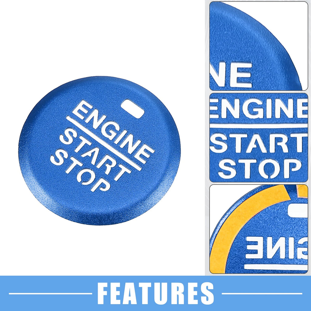 Ignition Button Cover Decal for Ford Mustang (2015–2021) Blue