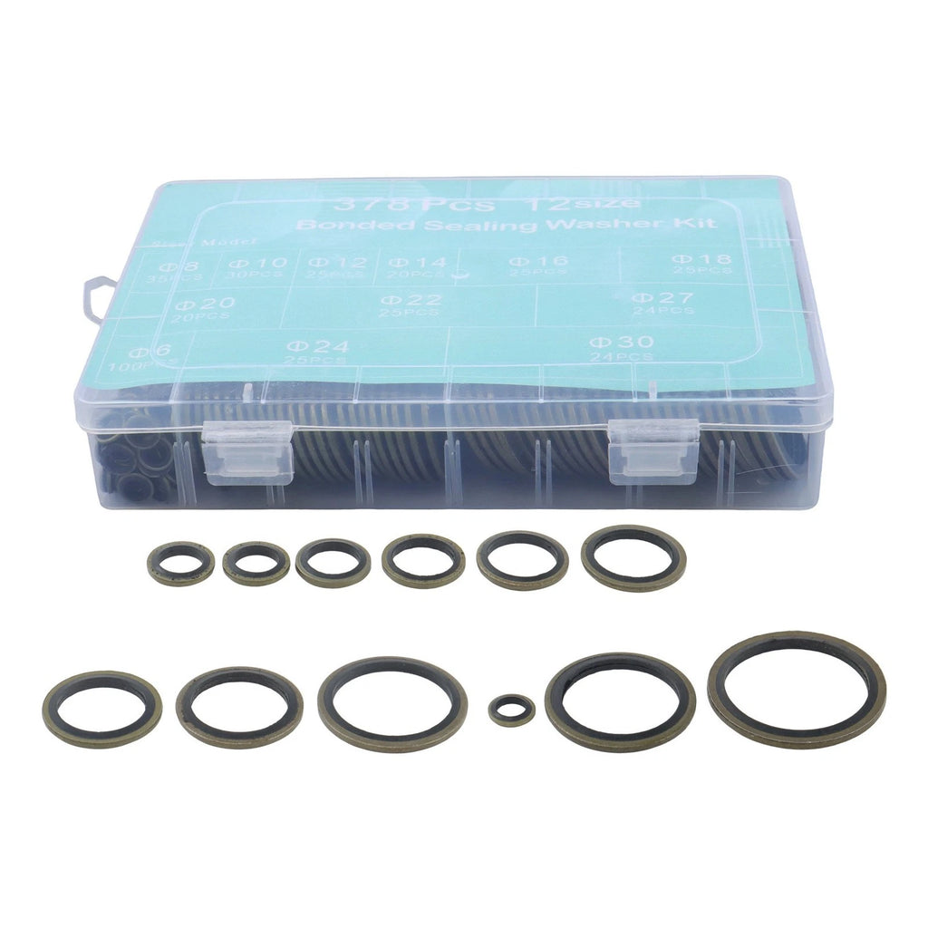 Sealing Washer Kit (378 Pcs, M6 to M30) for Various Applications