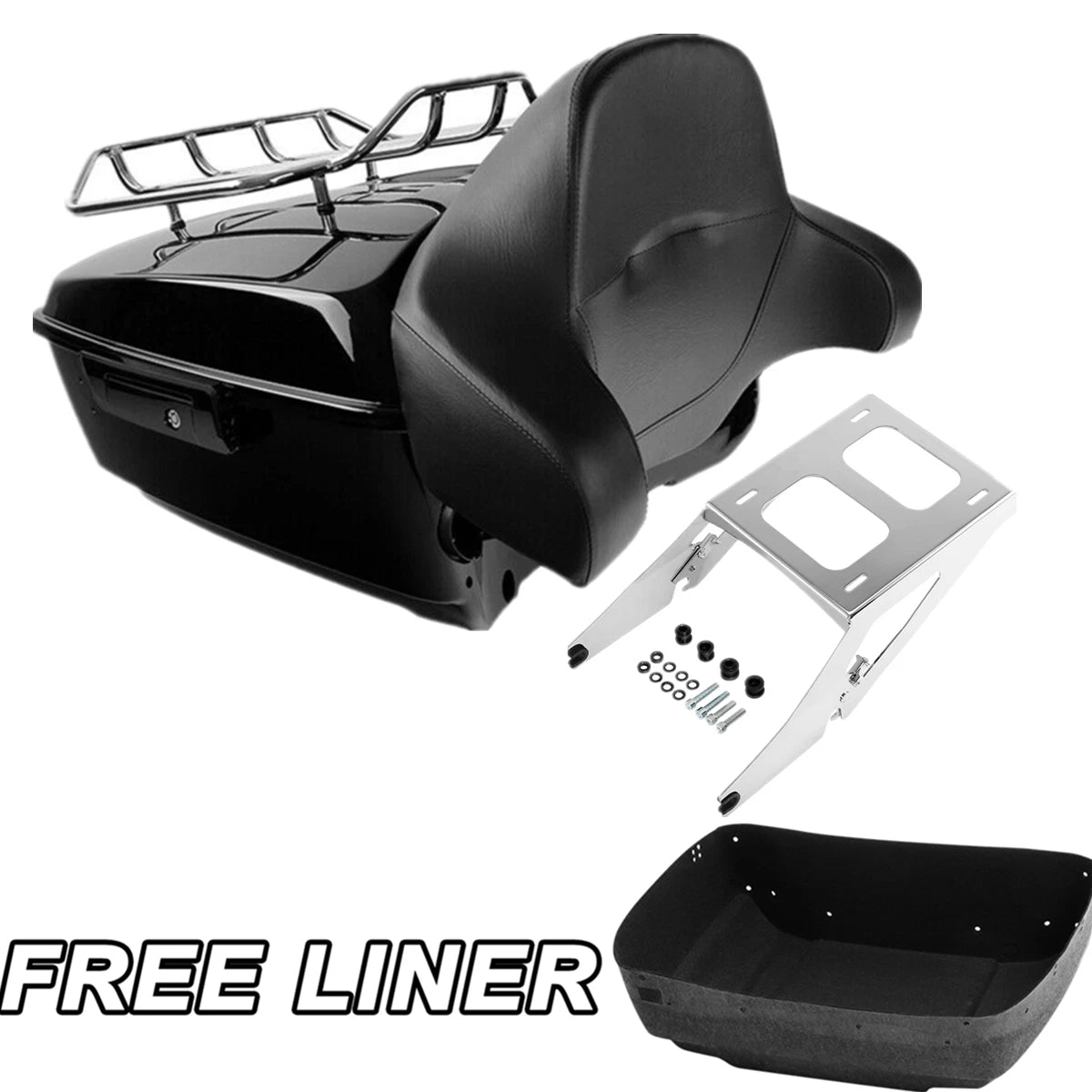 Trunk Backrest Pad Mount Rack for Harley Sport Glide FLSB (2018–2025)