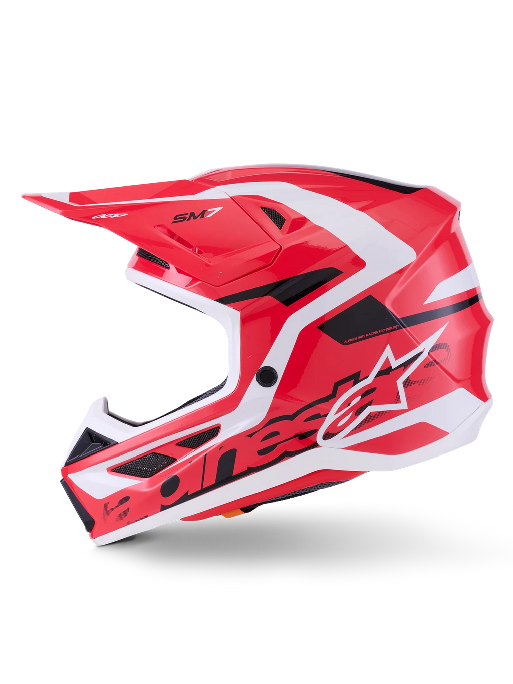 Alpinestars SM7 Deed Offroad Helmet for Large (Red/Black/White)