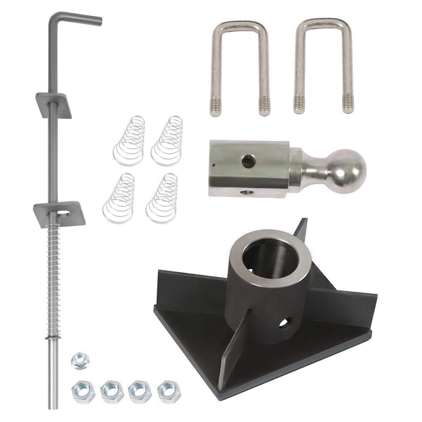 Gooseneck Hitch Kit for Universal Flat Beds (30,000 lbs) w/2-5/16" Ball