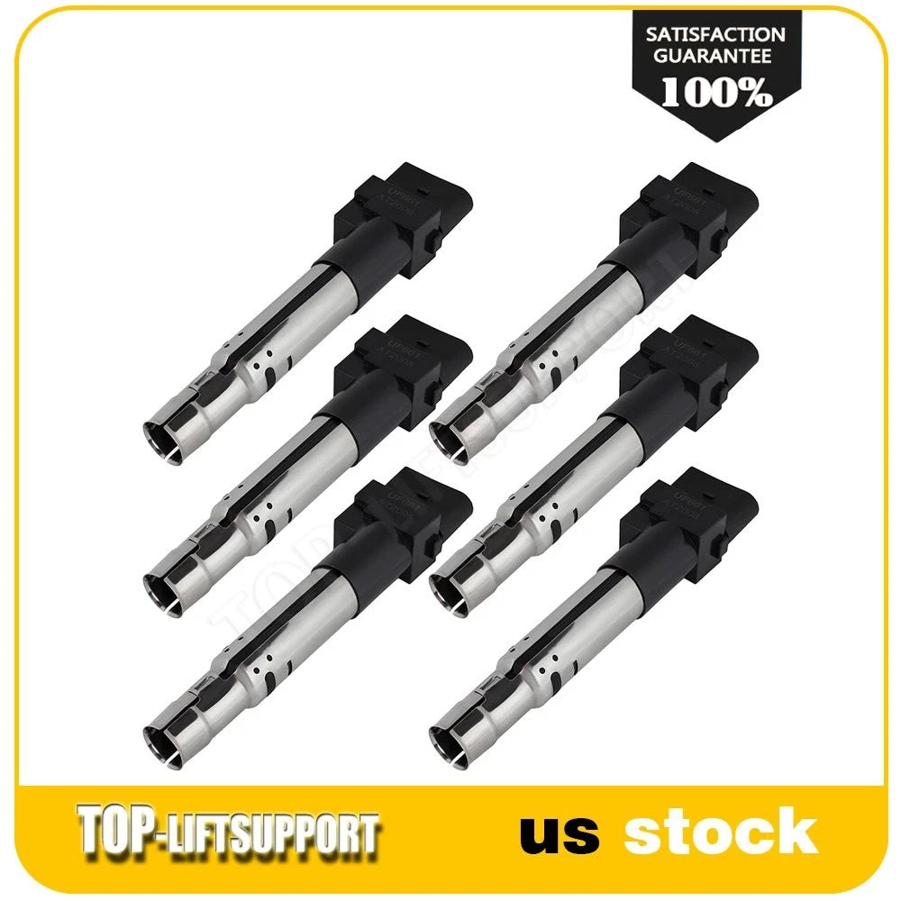 Set of 6 Ignition Coils for Porsche Cayenne 3.2L (2004–2006)