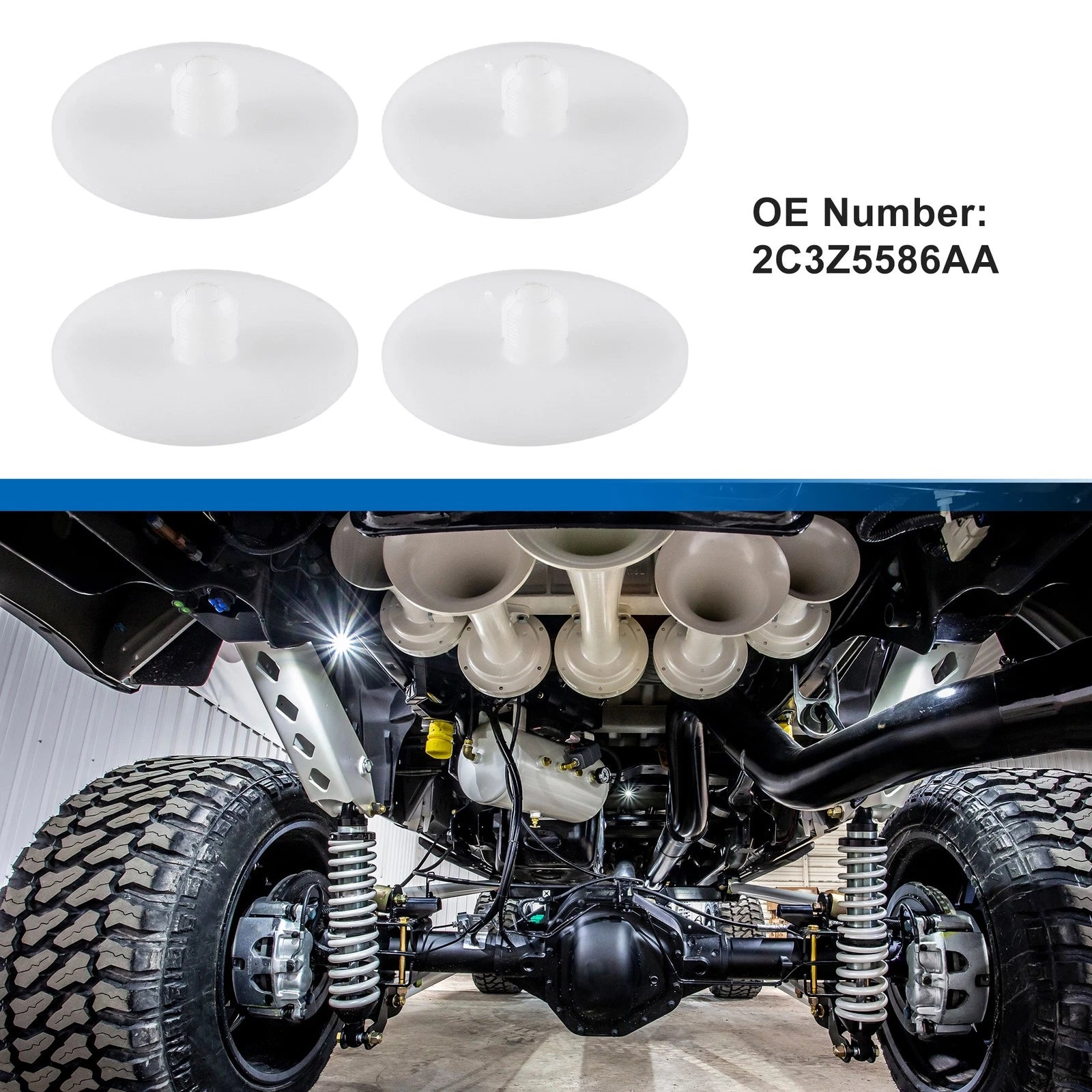 8pcs Leaf Spring Helper Insulator Pad Bushings for Ford E-150 (2004–2014) No.2C3Z5586AA