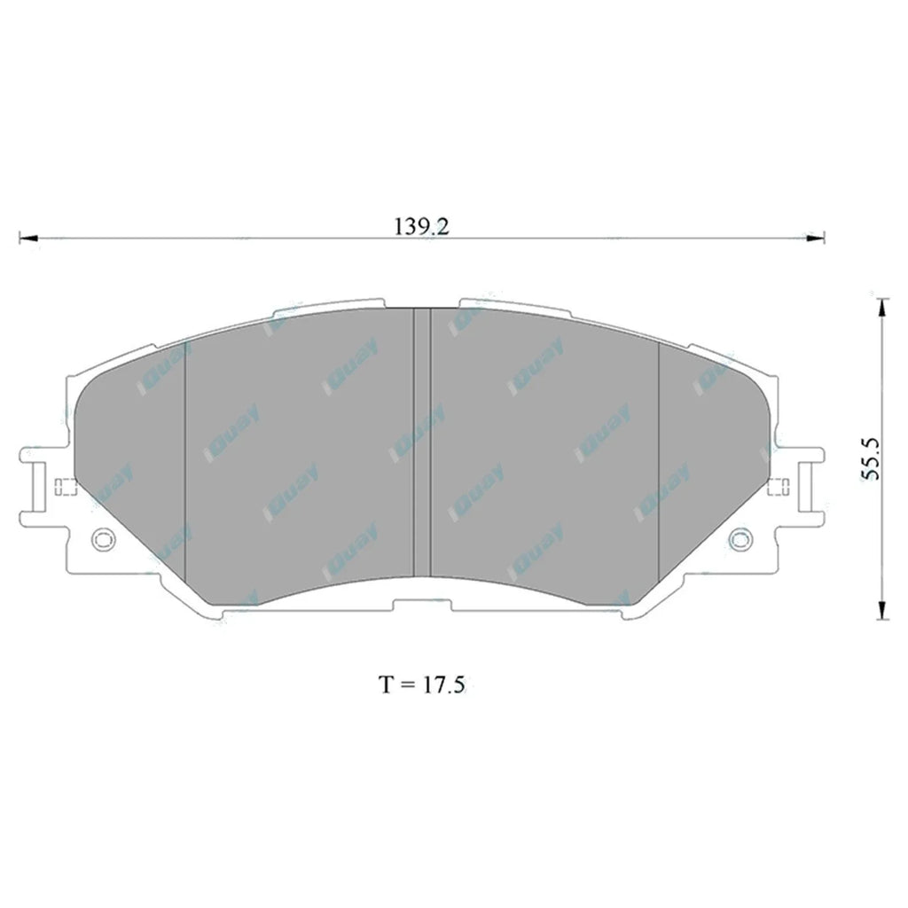Bremtec Front Disc Brake Pads Set for Toyota Corolla ZRE152R ZRE153R ZRE182R (2007-2019)