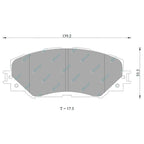Bremtec Front Disc Brake Pads Set for Toyota Corolla ZRE152R ZRE153R ZRE182R (2007-2019)