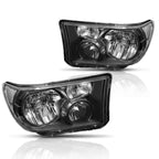 Headlight Lamps Replacement for Toyota Sequoia Tundra (2008–2017) Black Housing