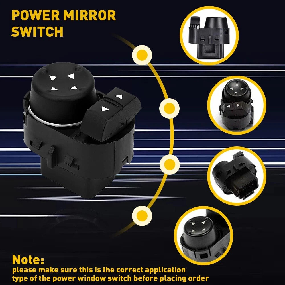 Left Door Lock Mirror Switch for GMC Sierra, Chevrolet Silverado (2007–2013)