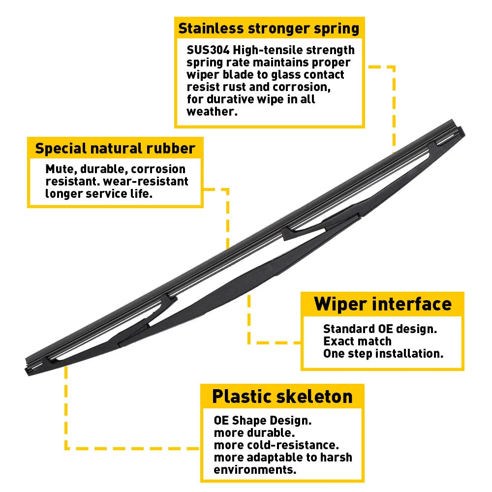 Rear Wiper Arm & Blade for Subaru Forester Legacy Outback (2003–2020)