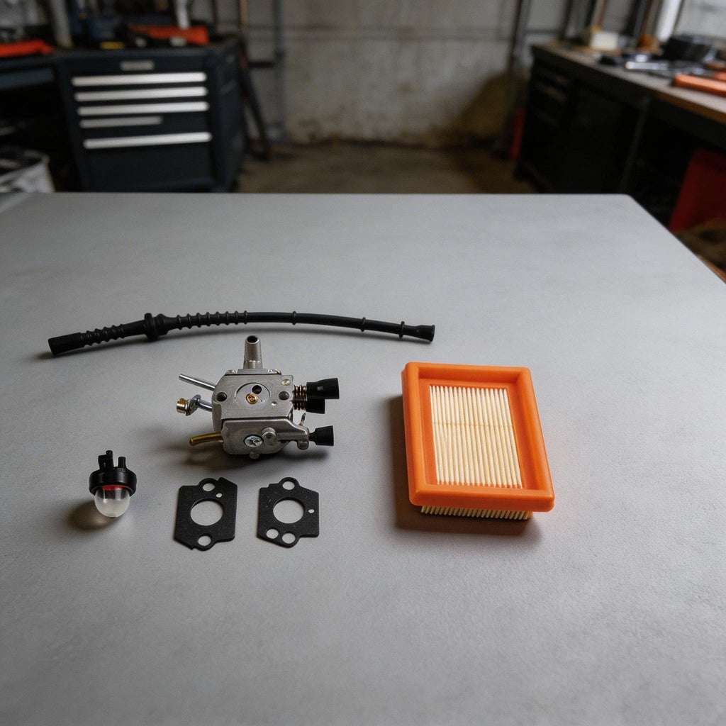 Carburetor Set with Gaskets and Fuel Line for FS400 FS450 FS480