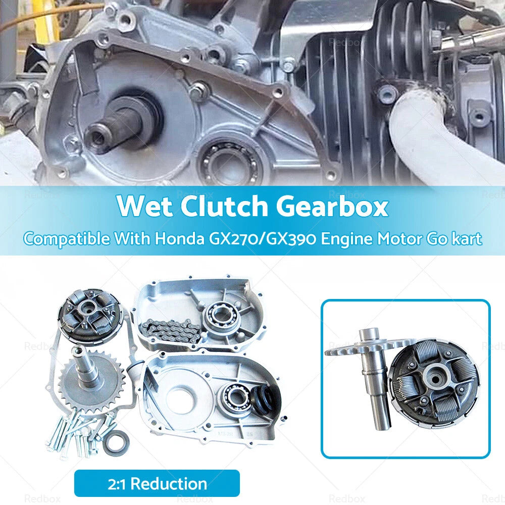 2:1 Reduction Wet Clutch Gearbox for Honda GX270/GX390 (2000–2023)