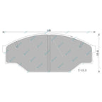 Front Disc Brake Pad Set for Toyota Hiace Van YH50 YH51 YH53 YH63 YH73 (1982-1987)