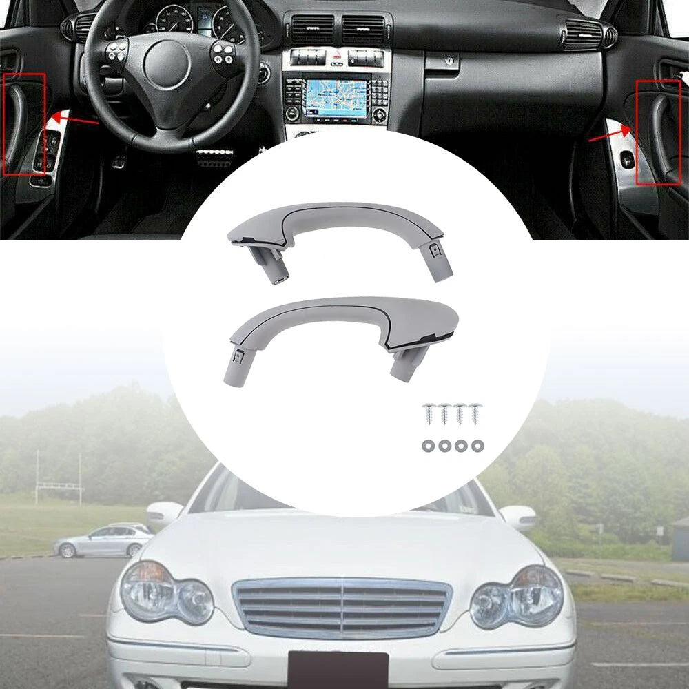 Pair Front Interior Door Pull Handles for Mercedes Benz C230 C240 C280 C320 C350 (2000–2009)