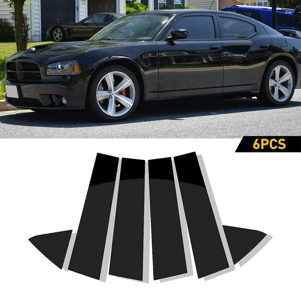 Pillar Posts for Dodge Charger (2006–2010) Black Door Window Trim