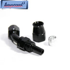 2Pcs 45° PTFE Hose End Fitting Adapter for PTFE Hose Line Only