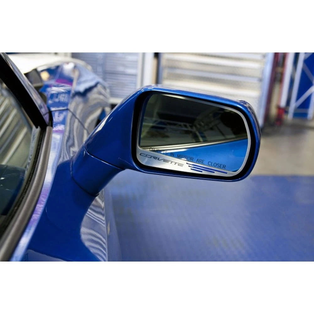 Side View Mirror Trim Replacement for Yellow CF Inlay for Chevrolet Corvette (2014–2017)