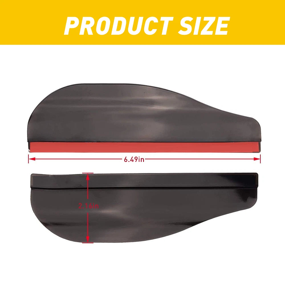 2X Rain Eyebrow Side Mirror Visor for Car