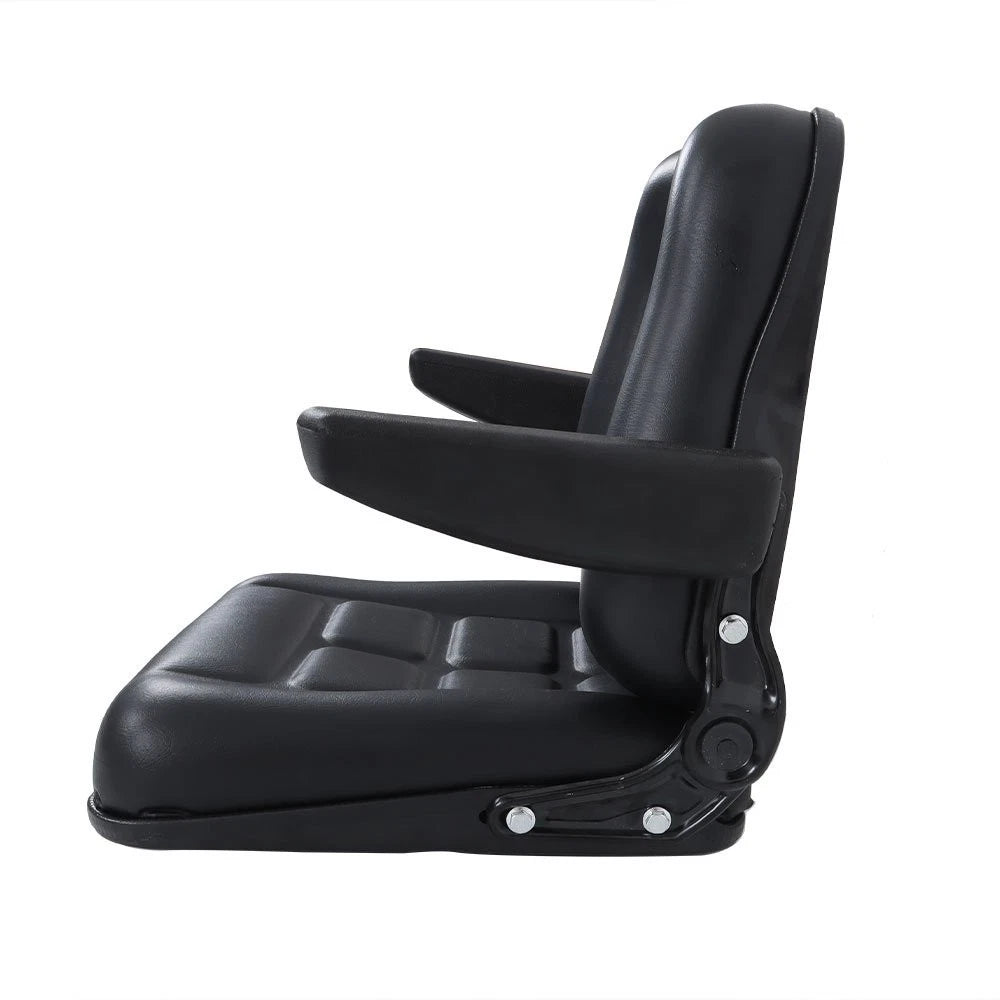 Foldable Sliding Rail Seat with Armrests for Universal Tractors Forklifts