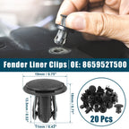 20 Pcs Fender Liner Clips for Kia Cadenza (2014–2020) No. 865952T500