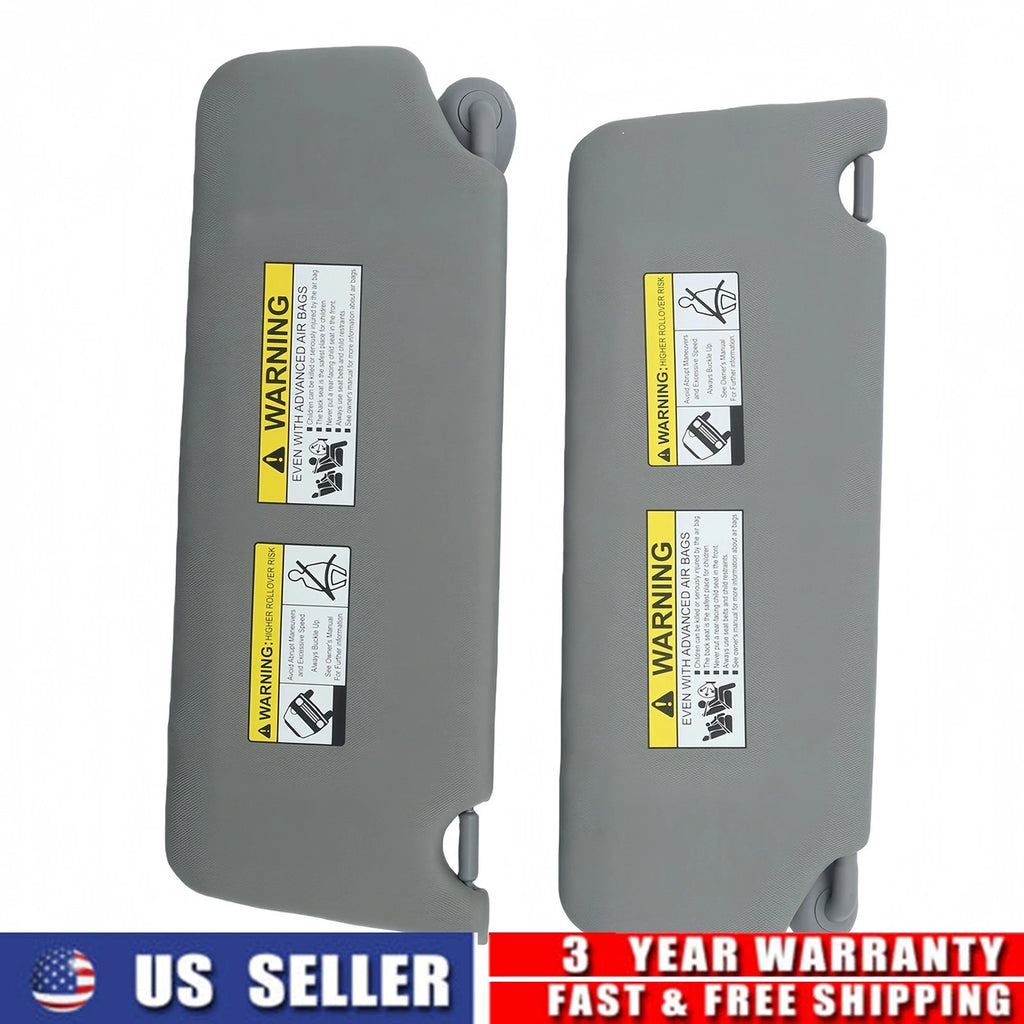 2X Gray Sun Visor LH RH for Honda Pilot (2016–2022) Elite Touring EX-L