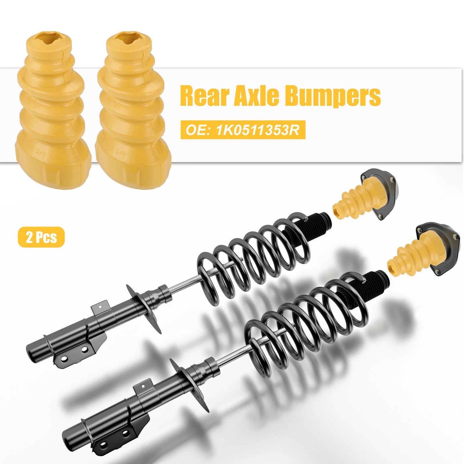 2X Jounce Bumper Axle Bumpers No. 1K0511353R for Volkswagen Touran (2003–2005)
