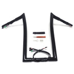 16" Black Prewired 25mm Ape Hanger Handlebar for Harley Road King (2014–2015)