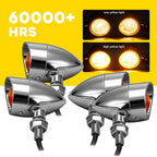 4X Amber Turn Signal Lights for Suzuki Boulevard C109R C50 C90 S40 S50 (2005–2023)
